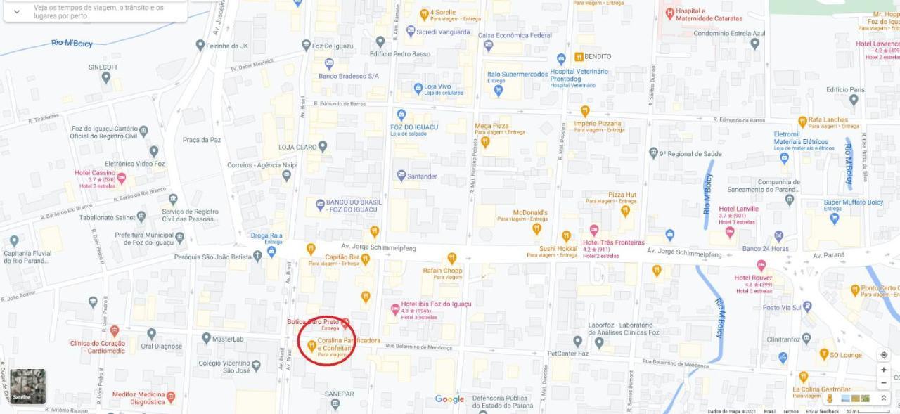 Апартаменти Studio No Centro Gastronomico De Foz Com Vista Para O Rio Parana Фос-ду-Іґуасу Екстер'єр фото